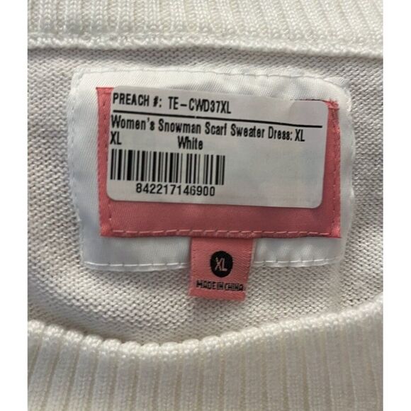 Tipsy Elves XL Snowman Sweater Dress With Scarf New Holiday Party - Picture 3 of 4